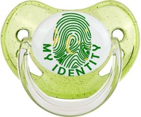 Empreinte My Identity Îles Cocos Sucette Physiologique Vert à paillette