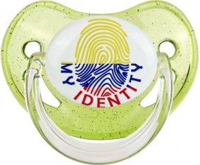Empreinte My Identity Colombie Tétine Physiologique Vert à paillette