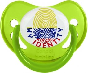 Empreinte My Identity Colombie Tétine Physiologique Vert phosphorescente