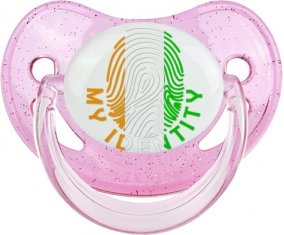 Empreinte My Identity Côte d'Ivoire Tétine Physiologique Rose à paillette
