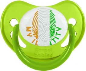 Empreinte My Identity Côte d'Ivoire Tétine Physiologique Vert phosphorescente