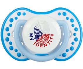 Empreinte My Identity République Tchèque Tétine LOVI Dynamic Blanc-bleu phosphorescente