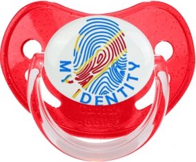 Empreinte My Identity République Démocratique du Congo Sucette Physiologique Rouge à paillette