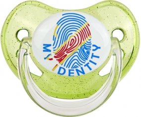 Empreinte My Identity République Démocratique du Congo Sucette Physiologique Vert à paillette