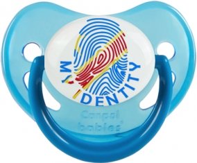 Empreinte My Identity République Démocratique du Congo Sucette Physiologique Bleue phosphorescente