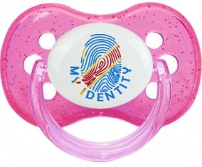 Empreinte My Identity République Démocratique du Congo Sucette Cerise Rose à paillette