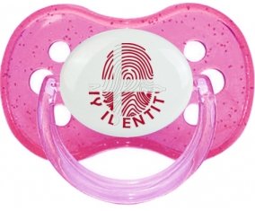 Empreinte My Identity Danemark Tétine Cerise Rose à paillette