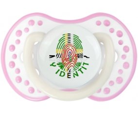 Empreinte My Identity Dominique Tétine LOVI Dynamic Blanc-rose phosphorescente