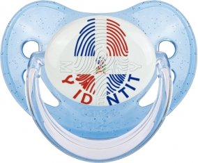 Empreinte My Identity République Dominicaine Sucette Physiologique Bleue à paillette