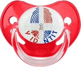 Empreinte My Identity République Dominicaine Sucette Physiologique Rouge à paillette