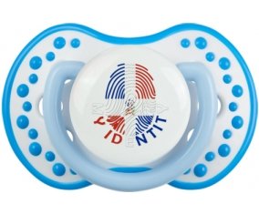 Empreinte My Identity République Dominicaine Sucette LOVI Dynamic Blanc-bleu phosphorescente