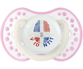 Empreinte My Identity République Dominicaine Sucette LOVI Dynamic Blanc-rose phosphorescente