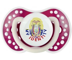 Empreinte My Identity Equateur Sucette LOVI Dynamic Fuchsia phosphorescente