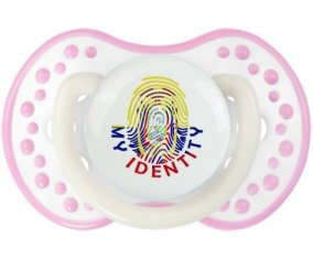 Empreinte My Identity Equateur Sucette LOVI Dynamic Blanc-rose phosphorescente
