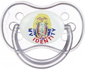 Empreinte My Identity Equateur Sucette Anatomique Transparente classique