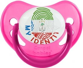 Empreinte My Identity Guinée Équatoriale Sucette Physiologique Rose phosphorescente