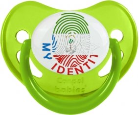Empreinte My Identity Guinée Équatoriale Sucette Physiologique Vert phosphorescente