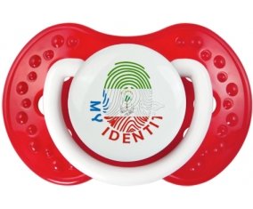 Empreinte My Identity Guinée Équatoriale Sucette LOVI Dynamic Blanc-rouge classique
