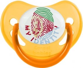 Empreinte My Identity Érythrée Tétine Physiologique Jaune phosphorescente