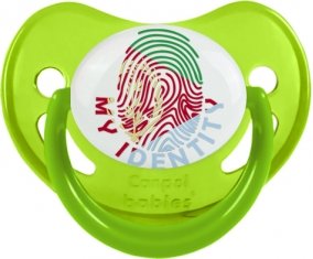 Empreinte My Identity Érythrée Tétine Physiologique Vert phosphorescente