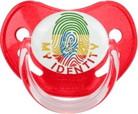 Empreinte My Identity Ethiopie Sucette Physiologique Rouge à paillette