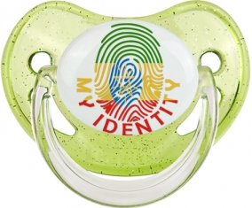 Empreinte My Identity Ethiopie Sucette Physiologique Vert à paillette