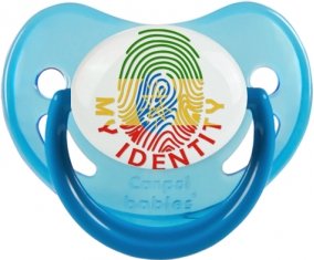 Empreinte My Identity Ethiopie Sucette Physiologique Bleue phosphorescente