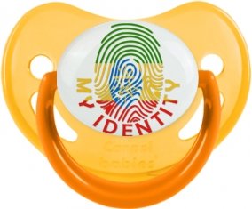 Empreinte My Identity Ethiopie Sucette Physiologique Jaune phosphorescente