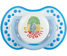 Empreinte My Identity Ethiopie Sucette LOVI Dynamic Blanc-bleu phosphorescente