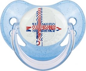 Empreinte My Identity Îles Féroé Tétine Physiologique Bleue à paillette