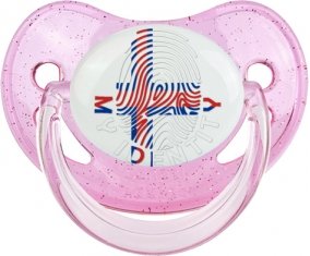 Empreinte My Identity Îles Féroé Tétine Physiologique Rose à paillette