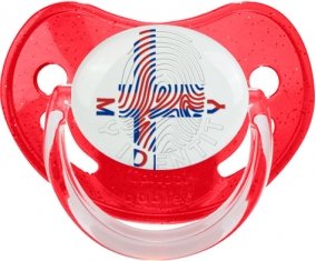 Empreinte My Identity Îles Féroé Tétine Physiologique Rouge à paillette
