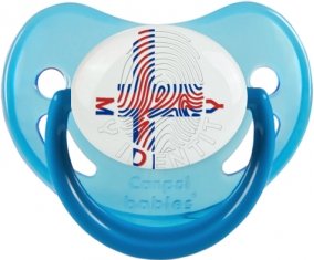Empreinte My Identity Îles Féroé Tétine Physiologique Bleue phosphorescente
