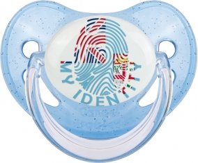 Empreinte My Identity Fidji Sucette Physiologique Bleue à paillette