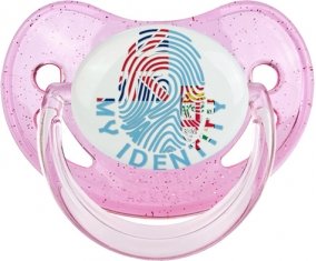 Empreinte My Identity Fidji Sucette Physiologique Rose à paillette