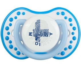 Empreinte My Identity Finlande Sucette LOVI Dynamic Blanc-bleu phosphorescente