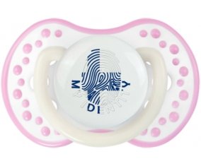 Empreinte My Identity Finlande Sucette LOVI Dynamic Blanc-rose phosphorescente