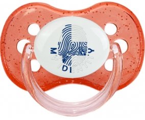 Empreinte My Identity Finlande Tétine Cerise Rouge à paillette