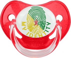 Empreinte My Identity Guyane Française Sucette Physiologique Rouge à paillette