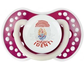 Empreinte My Identity Polynésie française Sucette LOVI Dynamic Fuchsia phosphorescente