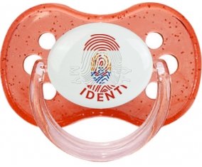 Empreinte My Identity Polynésie française Tétine Cerise Rouge à paillette