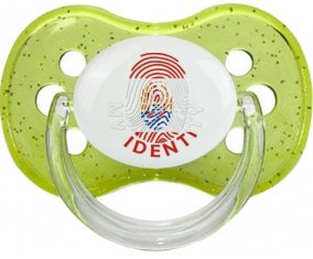 Empreinte My Identity Polynésie française Tétine Cerise Vert à paillette