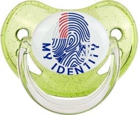 Empreinte My Identity Terres australes françaises Tétine Physiologique Vert à paillette