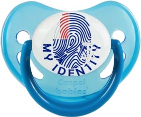 Empreinte My Identity Terres australes françaises Tétine Physiologique Bleue phosphorescente