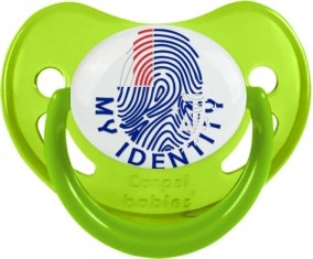 Empreinte My Identity Terres australes françaises Tétine Physiologique Vert phosphorescente