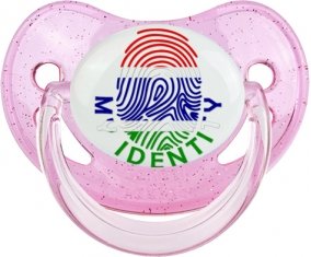 Empreinte My Identity Gambie Sucette Physiologique Rose à paillette