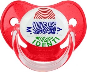 Empreinte My Identity Gambie Sucette Physiologique Rouge à paillette