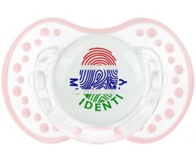Empreinte My Identity Gambie Sucette LOVI Dynamic Retro-blanc-rose-tendre classique