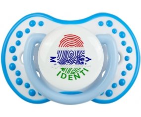 Empreinte My Identity Gambie Sucette LOVI Dynamic Blanc-bleu phosphorescente