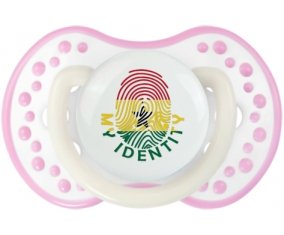 Empreinte My Identity Ghana Tétine LOVI Dynamic Blanc-rose phosphorescente